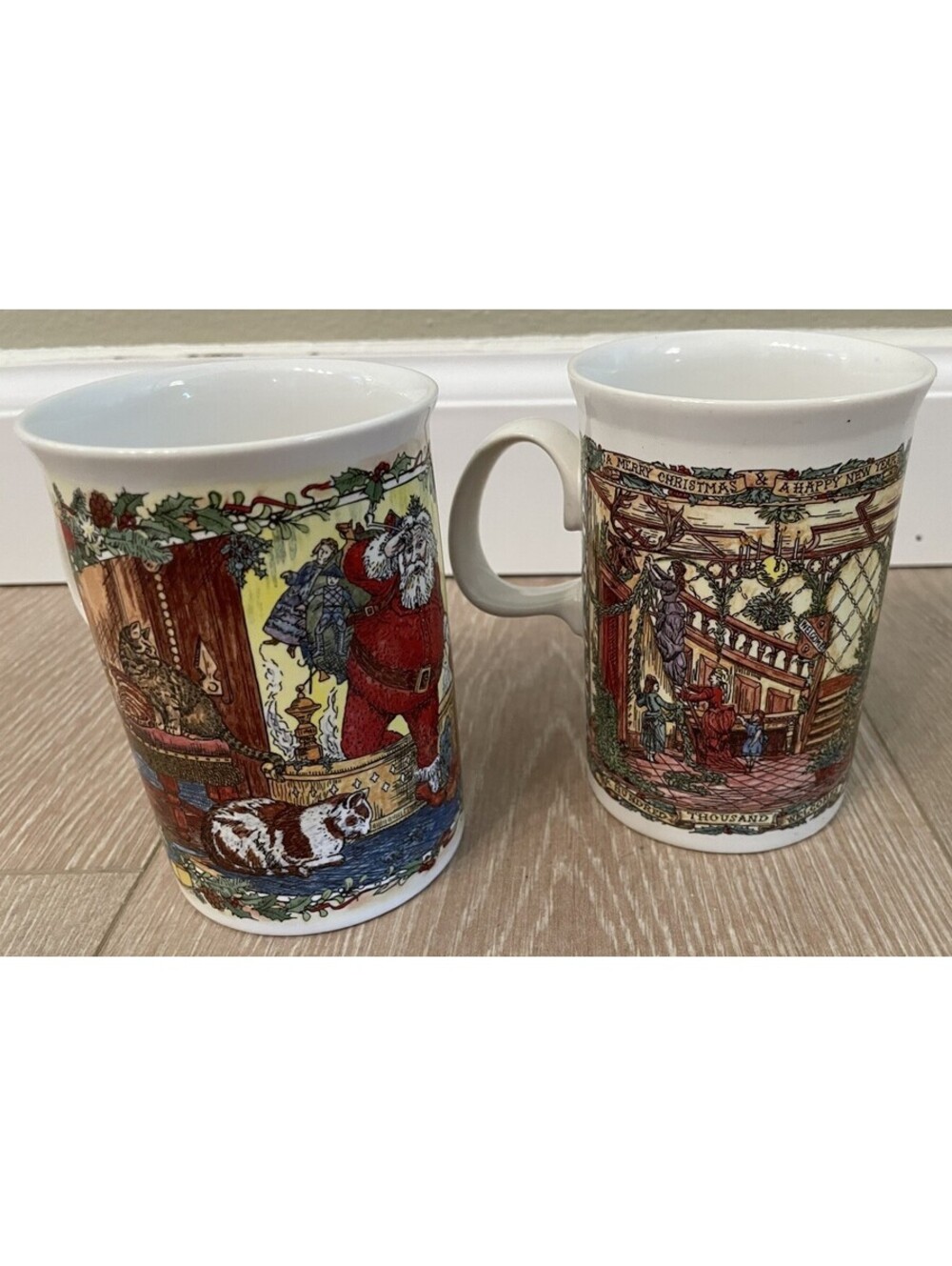 2 Dunoon Scotland Christmas Party & Santa’s Arrival 9 Oz Coffee Tea Mugs